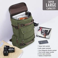 Canvas Backpack For Men, Yousu Man Vintage Travel Duffel Backpacks Large Capacity Rucksack -Luggage Factory 51uYfWfeiqL
