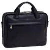 McKlein, S Series, BRONZEVILLE, Pebble Grain Calfskin Leather, 15" Leather Medium Laptop Briefcase, Black (15485)