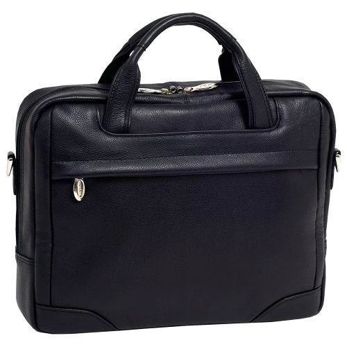 McKlein, S Series, BRONZEVILLE, Pebble Grain Calfskin Leather, 15" Leather Medium Laptop Briefcase, Black (15485) 1 McKlein, S Series, BRONZEVILLE, Pebble Grain Calfskin Leather, 15" Leather Medium Laptop Briefcase, Black (15485)