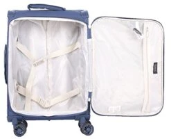 Aerolite 21" Carry On Ultra Lightweight Spinner Suitcase & Flight Bag Under Seat Shoulder Bag Set (Navy) -Luggage Factory 51unmgkY3cL