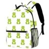 LORVIES Cute Cartoon Green Frogs Lightweight School Classic Backpack Travel Rucksack For Girls Women Kids Teens