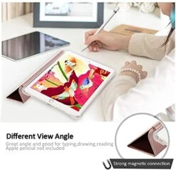 Valkit IPad Mini 5th Generation 2019 Case, IPad Mini 4 Case,Shockproof Protective Smart Folio Stand Protective Heavy Duty Rugged Impact Resistant Armor Cover[with Auto Sleep/Wake], Rose Gold -Luggage Factory 51vZZJ szgL