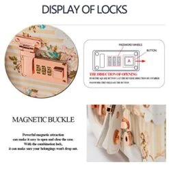 COTRUNKAGE Vintage Luggage Set 3 Piece Cute Travel Suitcase For Women With Cosmetic Case, Beige Floral -Luggage Factory 51voIiE7eHL