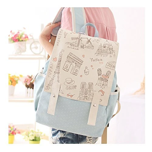 Fashion Cute Women's Bag Canvas Satchel Girls' Lovely Sweet Paris Style Design Backpack Schoolbag Rucksack Colleage Bags By DGQ 7 Fashion Cute Women's Bag Canvas Satchel Girls' Lovely Sweet Paris Style Design Backpack Schoolbag Rucksack Colleage Bags By DGQ - Image 7