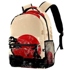 LORVIES Retro Japanese Martial Lightweight School Classic Backpack Travel Rucksack For Girls Women Kids Teens