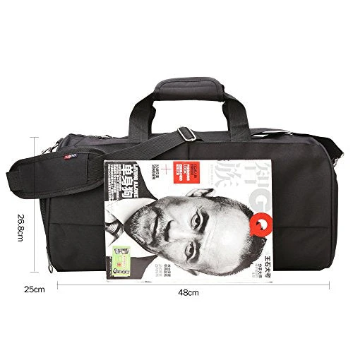 Bison Denim Multipurpose Duffel Bag Weekender Bag Carry On Travel Bag With Strap (Vintage Grey) 2 Bison Denim Multipurpose Duffel Bag Weekender Bag Carry On Travel Bag With Strap (Vintage Grey) - Image 2