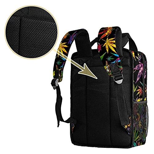 LORVIES Marijuana Cannabis Leaves School Bag For Student Bookbag Teens Travel Backpack Casual Daypack Travel Hiking Camping 5 LORVIES Marijuana Cannabis Leaves School Bag For Student Bookbag Teens Travel Backpack Casual Daypack Travel Hiking Camping - Image 5
