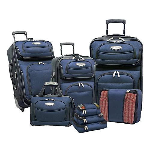 Travel Select Amsterdam Expandable Rolling Upright Luggage, Navy, 8-Piece Set 1 Travel Select Amsterdam Expandable Rolling Upright Luggage, Navy, 8-Piece Set