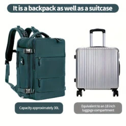 Large Travel Backpack, Waterproof Carry On Backpack, Hiking Backpack, Outdoor Sports Rucksack Portable Luggage Backpack With USB Charging Port Shoes Compartment, School Bag Fit 14 Inch To 17 Inch Laptops 25 Large Travel Backpack, Waterproof Carry On Backpack, Hiking Backpack, Outdoor Sports Rucksack Portable Luggage Backpack With USB Charging Port Shoes Compartment, School Bag Fit 14 Inch To 17 Inch Laptops -Luggage Factory 5887c55ba0b4a7534ebca006d4f52e07 820a4854 c481 4ec5 aefb ed598119feb0