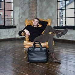 Moleskine Classic Leather Slim Briefcase, Black - For Work, School, Travel & Everyday Use, Space For Devices, Tablet, Laptop, & Chargers, Notebook Planner Or Organizer, Secure Zipper 16 Moleskine Classic Leather Slim Briefcase, Black - For Work, School, Travel & Everyday Use, Space For Devices, Tablet, Laptop, & Chargers, Notebook Planner Or Organizer, Secure Zipper -Luggage Factory 619Sabk1vRL