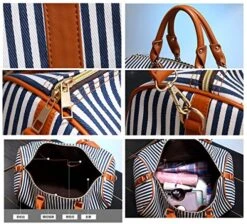 Baosha Hb-24 Ladies Women Canvas Weekender Bag Travel Duffel Tote Bag Weekend Overnight Travel -Luggage Factory 619ZNQTJ74L