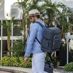 ZipSak Pro Foldable Travel Backpack With Cushioned Laptop Sleeve, Denim Blue -Luggage Factory 619mGUnR9eL