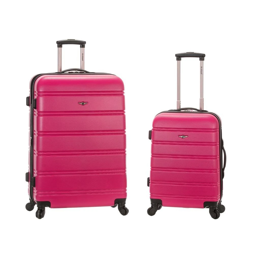 Rockland 20 Inch 28 Inch 2 Piece Expandable Abs Spinner Set, MAGENTA 1 Rockland 20 Inch 28 Inch 2 Piece Expandable Abs Spinner Set, MAGENTA