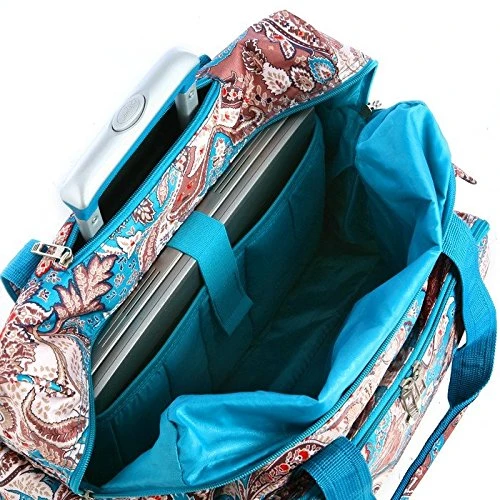 Olympia Deluxe Fashion Rolling Overnighter, Duffel Bag In Paisley 2 Olympia Deluxe Fashion Rolling Overnighter, Duffel Bag In Paisley - Image 2