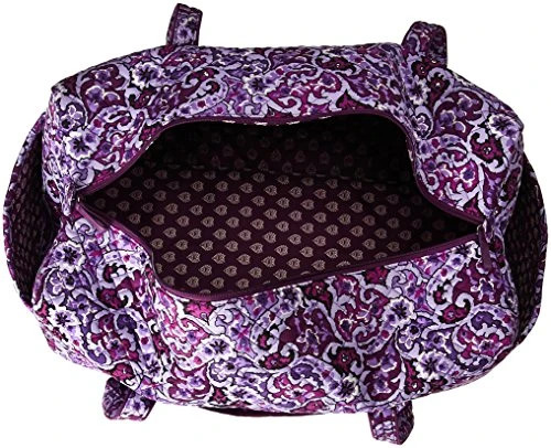 Vera Bradley Women's Iconic Large Travel Duffel-Signature, Lilac Paisley, One Size 6 Vera Bradley Women's Iconic Large Travel Duffel-Signature, Lilac Paisley, One Size - Image 6