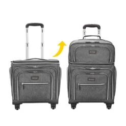 Biaggi Luggage Lift Off Expandable Under-Seater To Carry-on, Charcoal