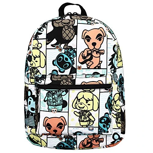 Bioworld Animal Crossing Online Video Game Tile Print Sublimated Laptop Backpack 1 Bioworld Animal Crossing Online Video Game Tile Print Sublimated Laptop Backpack