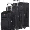 SWISSGEAR 6283 Amazon Exclusive Premium 3pc Spinner Luggage Set With Dopp Kit Bundle Black