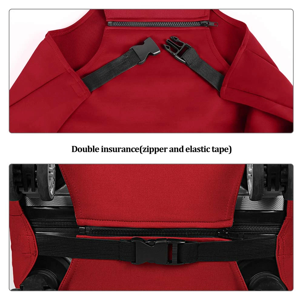 Washable Luggage Cover Spandex Suitcase Cover Protective Fits 19-32inch Luggage Zipper Carry On Covers Wine Red 5 Washable Luggage Cover Spandex Suitcase Cover Protective Fits 19-32inch Luggage Zipper Carry On Covers Wine Red - Image 5