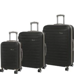 It Luggage Legion 8-Wheel Hardside Expandable, Dark Grey With Cobblestone Trim