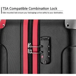 JOYWAY Luggage 3 Piece Set Suitcase Lightweight Hardshell TSA Lock Spinner (black) -Luggage Factory 61au7KVtWnS
