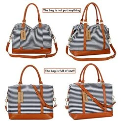 Baosha Hb-28 Ladies Women Canvas Travel Weekender Overnight Carry-On Shoulder Duffel Tote Bag -Luggage Factory 61d80zVIn8L