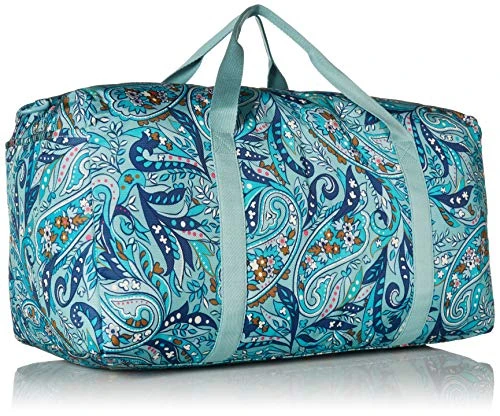 Vera Bradley Womens Lighten Up Large Travel Duffel, Polyester, Daisy Paisley, One Size 3 Vera Bradley Womens Lighten Up Large Travel Duffel, Polyester, Daisy Paisley, One Size - Image 3