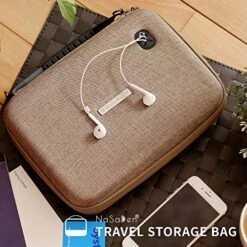 NaSaDen Hardshell Travel Storage Case Nintendo Switch Storage Case Hard Portable Travel Carry Case Shell Pouch For Hard Storage Case, Nintendo Switch Case Game Console & Accessories [Coffee Brown] -Luggage Factory 61nlLdBdKML