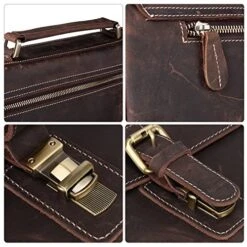 S-Zone Men'S Crazy-Horse Leather Business Briefcase Shoulder Laptop Bag 12 S-Zone Men'S Crazy-Horse Leather Business Briefcase Shoulder Laptop Bag -Luggage Factory 61qVoT1mNcL