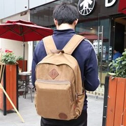 Canvas Backpack,AUGUR Casual Vintage Laptop Backpack, Lightweight School Daypack (Khaki) -Luggage Factory 61rE7Anz2UL db56daf3 508d 49d7 bc82 becd4c127d19