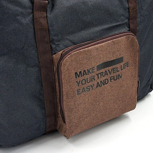 Foldable Lightweight Nylon Duffel Luggage Bag Tote For Travel Gym 4 Colors (Steel Grey) 4 Foldable Lightweight Nylon Duffel Luggage Bag Tote For Travel Gym 4 Colors (Steel Grey) - Image 4