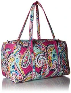 Vera Bradley Iconic Large Travel Duffel, Signature Cotton,Wildflower Paisley, Wildflower Paisley, One Size 9 Vera Bradley Iconic Large Travel Duffel, Signature Cotton,Wildflower Paisley, Wildflower Paisley, One Size -Luggage Factory 61xS0Lmrm0L