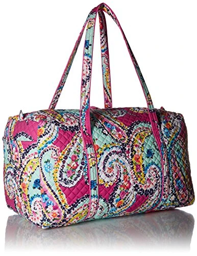 Vera Bradley Iconic Large Travel Duffel, Signature Cotton,Wildflower Paisley, Wildflower Paisley, One Size 3 Vera Bradley Iconic Large Travel Duffel, Signature Cotton,Wildflower Paisley, Wildflower Paisley, One Size - Image 3