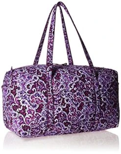 Vera Bradley Women's Iconic Large Travel Duffel-Signature, Lilac Paisley, One Size 9 Vera Bradley Women's Iconic Large Travel Duffel-Signature, Lilac Paisley, One Size -Luggage Factory 61ximm3chQL