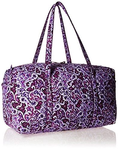 Vera Bradley Women's Iconic Large Travel Duffel-Signature, Lilac Paisley, One Size 3 Vera Bradley Women's Iconic Large Travel Duffel-Signature, Lilac Paisley, One Size - Image 3
