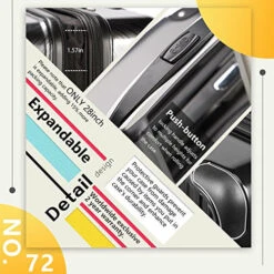 Coolife Luggage Expandable(only 28") Suitcase PC+ABS Spinner 20in 24in 28in Carry On (navy New, L(28in)) 11 Coolife Luggage Expandable(only 28") Suitcase PC+ABS Spinner 20in 24in 28in Carry On (navy New, L(28in)) -Luggage Factory 61zfL3eOUnL bb893c81 2833 4f36 a27c b55d47a6c110