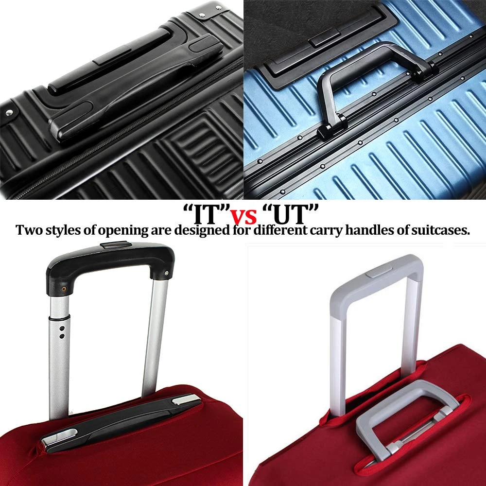 Washable Luggage Cover Spandex Suitcase Cover Protective Fits 19-32inch Luggage Zipper Carry On Covers Wine Red 3 Washable Luggage Cover Spandex Suitcase Cover Protective Fits 19-32inch Luggage Zipper Carry On Covers Wine Red - Image 3