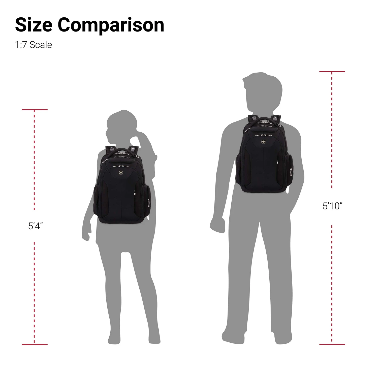 SWISSGEAR Large ScanSmart Laptop Backpack | TSA-Friendly Carry-on | Travel, Work, School | Men's And Women's - Black 2 SWISSGEAR Large ScanSmart Laptop Backpack | TSA-Friendly Carry-on | Travel, Work, School | Men's And Women's - Black - Image 2