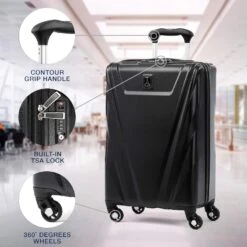 Travelpro Maxlite 5 Carry-on Spinner Hardside Luggage, Black -Luggage Factory 71VHmhcPZwL 38ac70d7 4fc8 4d7d 816b 11ce1afe4b80