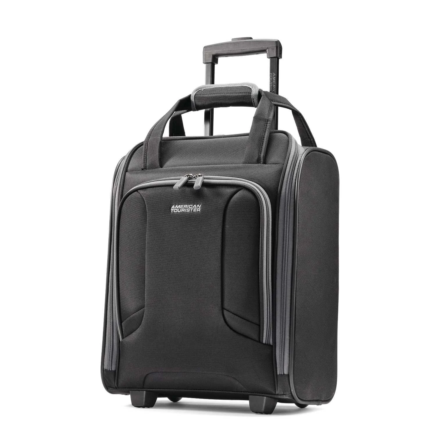 American Tourister Rolling Tote Travel, Black/Grey, One Size 1 American Tourister Rolling Tote Travel, Black/Grey, One Size