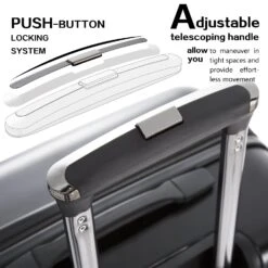 COOLIFE Luggage Expandable(only 28") Suitcase PC+ABS Spinner Built-in TSA Lock 20in 24in 28in Carry On (Charcoal, S(20in_Carry On)) -Luggage Factory 71blK1fMpuL