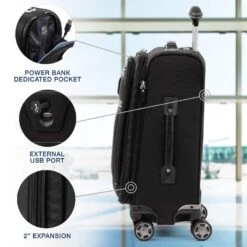 Travelpro Luggage Platinum Elite 20" Carry-on Expandable Business Spinner W/USB Port, Shadow Black 12 Travelpro Luggage Platinum Elite 20" Carry-on Expandable Business Spinner W/USB Port, Shadow Black -Luggage Factory 71f5 2BXHhYRL 823091b0 e09f 4fdc b572 c9c6c73e53c8
