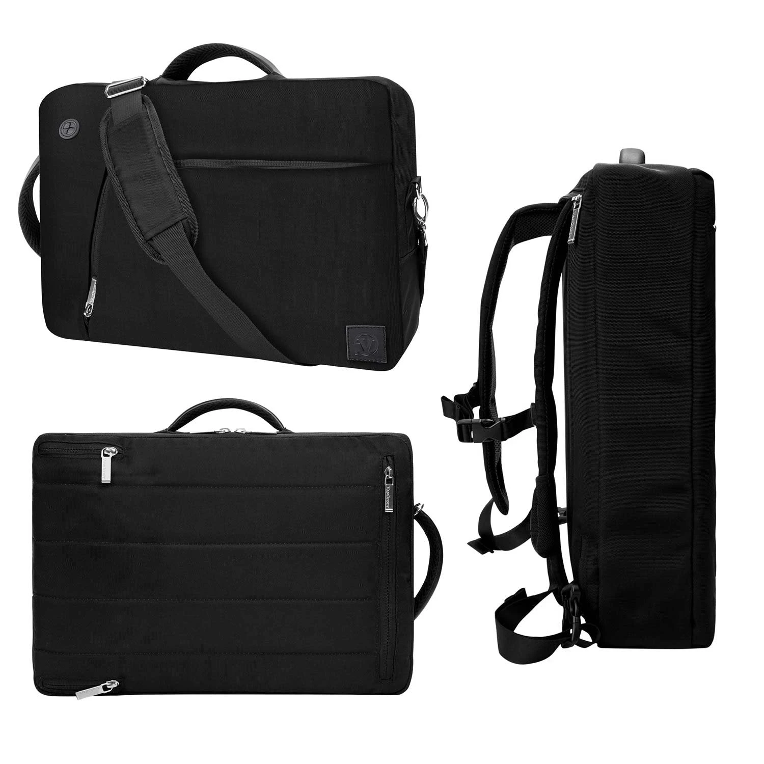 Vangoddy Slate Hybrid Briefcase Backpack Messenger Bag For Acer Laptop Up To 15.6 (Black) 3 Vangoddy Slate Hybrid Briefcase Backpack Messenger Bag For Acer Laptop Up To 15.6 (Black) - Image 3
