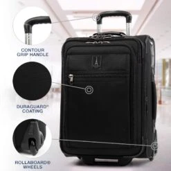 Travelpro Crew Expert Max Carry-on Expandable Rollaboard, Jet Black -Luggage Factory 71kH yAZlmL