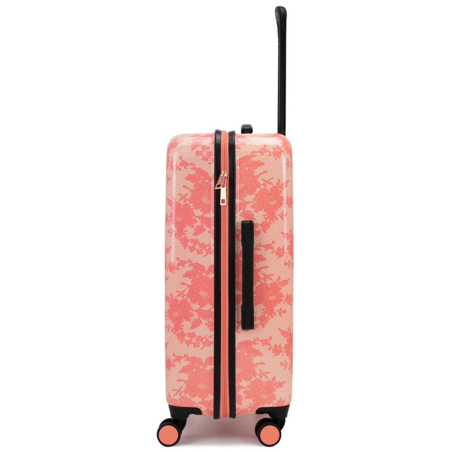 BADGLEY MISCHKA Essence 2 Piece Hard Spinner Luggage Set (Pink Lace, Medium+Carry-on) 2 BADGLEY MISCHKA Essence 2 Piece Hard Spinner Luggage Set (Pink Lace, Medium+Carry-on) - Image 2
