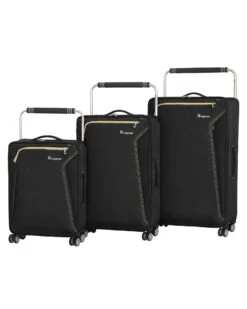 It Luggage World's Lightest Accent 8 Wheel 3 Piece Set, Black
