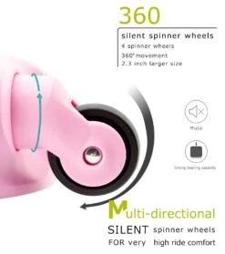 Lttxin Cute Kids Suitcase Pull Along Girls Travelling With 4 Wheel Hard Shell 18 Inch For Girl Owl -Luggage Factory 71rmliAiQxL