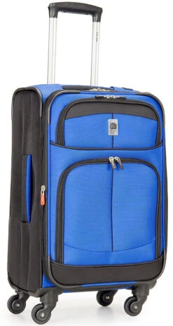 Delsey Luggage Agility Softside 21 Inch Carry On Expandable Spinner (Blue) -Luggage Factory 815vvEcbaCL