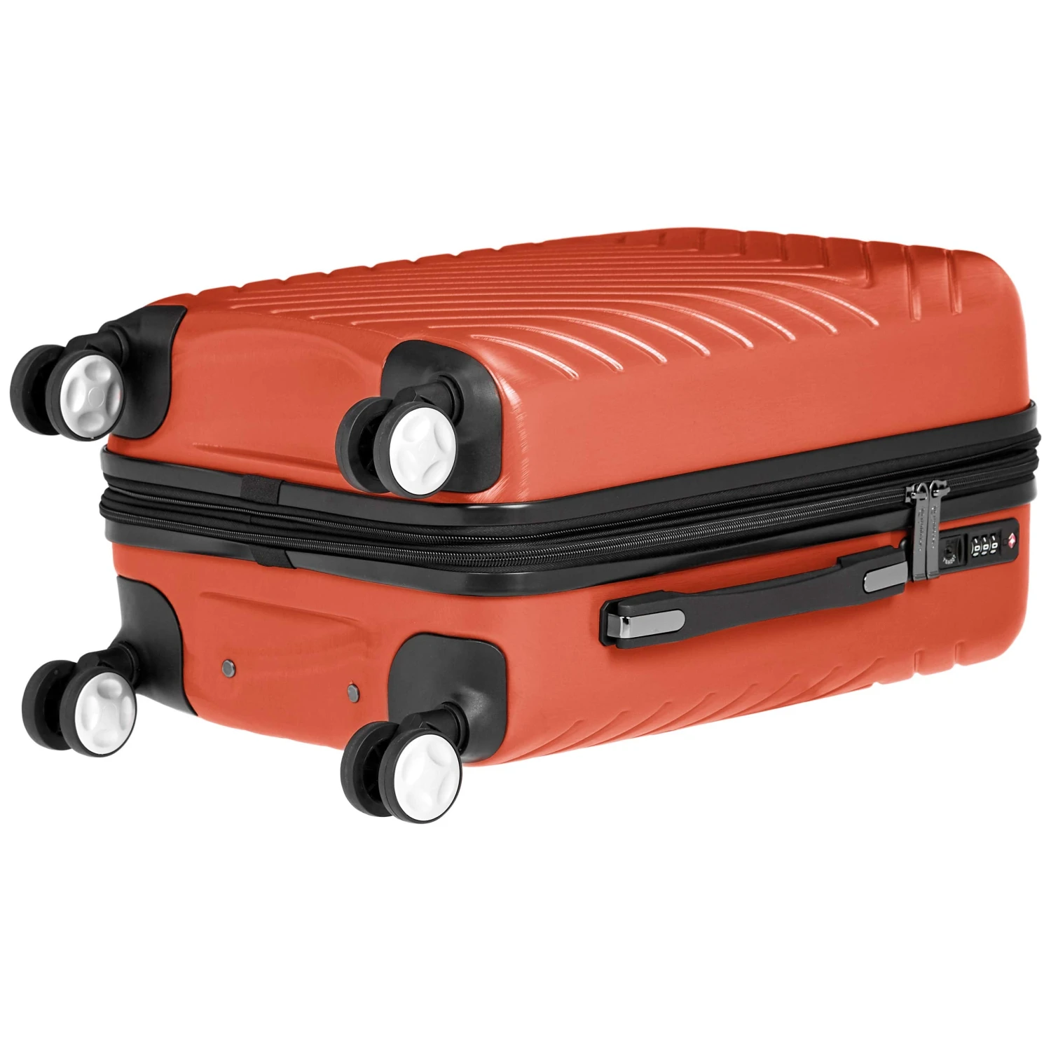 AmazonBasics Geometric Luggage 18-inch International Carry-on, Red 4 AmazonBasics Geometric Luggage 18-inch International Carry-on, Red - Image 4