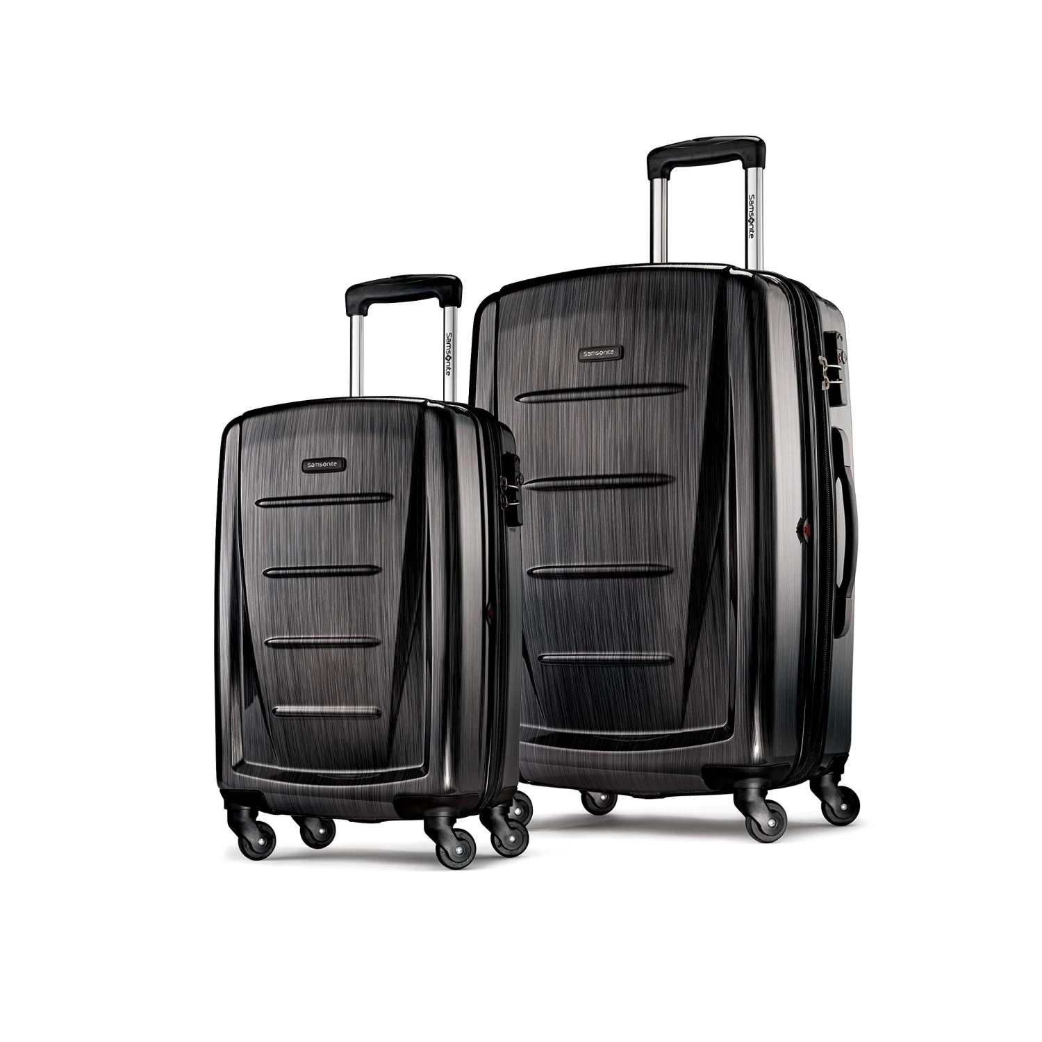 Samsonite Winfield 2 Expandable Hardside 2-Piece Luggage Set (20/28) With Spinner Wheels, Brushed Anthracite 1 Samsonite Winfield 2 Expandable Hardside 2-Piece Luggage Set (20/28) With Spinner Wheels, Brushed Anthracite